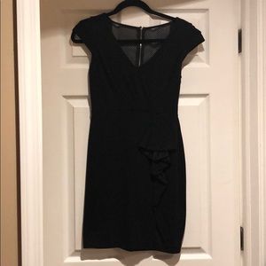 Express black dress with see through back
